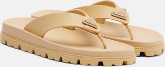Prada Logo thong sandals