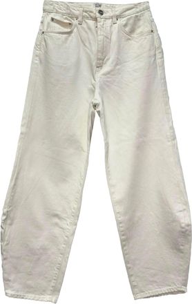 Toteme Barrel-Leg Jeans in White Cotton