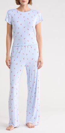 Abound Sweet Dreams Knit Pajamas in Blue F Cherry Berry at Nordstrom Rack, Size X-Small