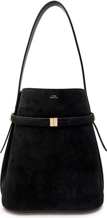 Toteme Belted Suede Bucket bag - Black - One Size
