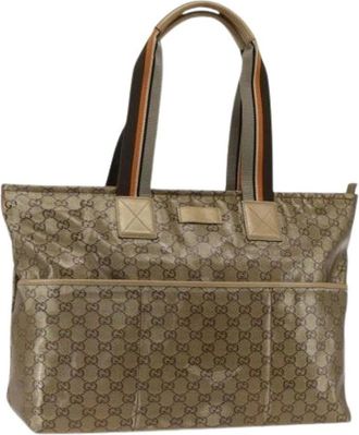 Gucci Pre-owned Vintage GG Canvas Tote Bag - Dames - Vintage Shopper - Beige - ONE Size - Vintage