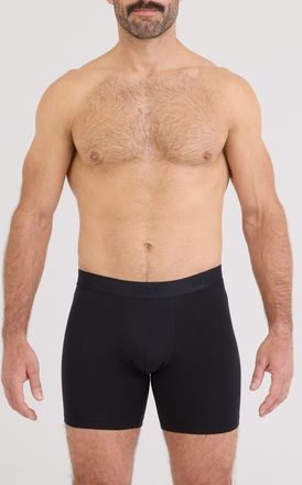 Saxx Smooth Luxe Micro Modal Boxer Briefs in Black at Nordstrom, Size X-Small