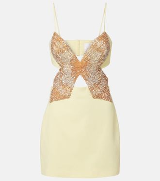 Costarellos Abito corto Zilia con perle e cristalli