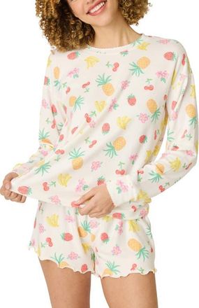 PJ Salvage Viva La Vida Jersey Pajama Top in Ivory at Nordstrom, Size X-Large