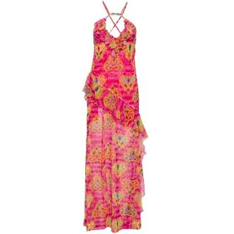 Versace Jeans Couture Gowns, female, Multicolor, Size: XS Abito