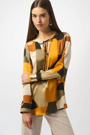 Joseph Ribkoff Knit Top In Black/multi