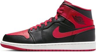Nike Air Jordan 1 Mid Alternate Bred Mens Trainers Sneakers DQ8426 (Black/Fire Red/White 060) (UK_Footwear_Size_System, Adult, Men, Numeric, Medium, Numeri