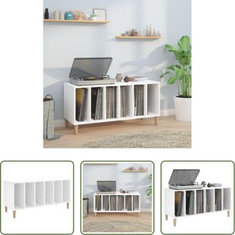 vidaXL Mobile porta vinili - Mobile Porta Dischi Bianco 100x38x48 cm in Legno Multistrato