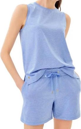 Lilly Pulitzer Calabash Crew Neck Tank Top In Heathered Jacaranda Blue