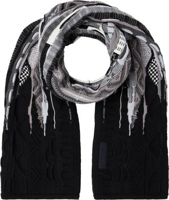 Carlo Colucci Accessoires, Heren, Zwart, ONE Size, Katoen, Gebreide Sjaal
