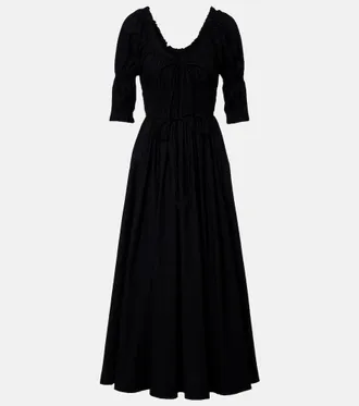 D&ocirc;en D&ocirc;en Shirred cotton midi dress