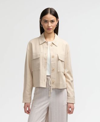 NVLT Womens Double Pocket Shacket