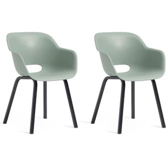 Keter Silla De Jard&iacute;n Con Patas De Metal noa 2 Piezas Verde Vintage