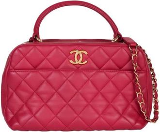 Chanel Pre-owned Vintage Suede Shoulder Bag - Dames - Vintage Handtas - Roze - ONE Size - Su&egrave;de - Vintage