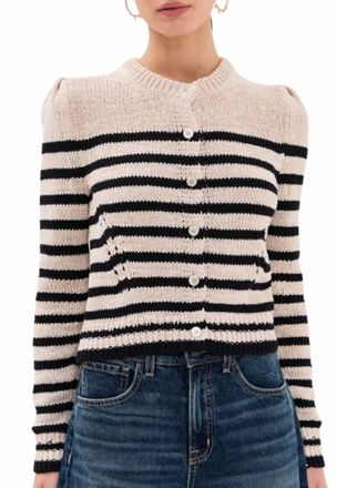 Ulla Johnson Joelle Button Down Cardigan In Sailor Stripe