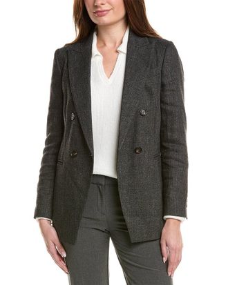 Brunello Cucinelli Linen & Wool-Blend Blazer