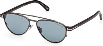 Tom Ford Anthony Zonnebrillen - Heren - Zonnebrillen - Grijs - 55 MM - Accessoires