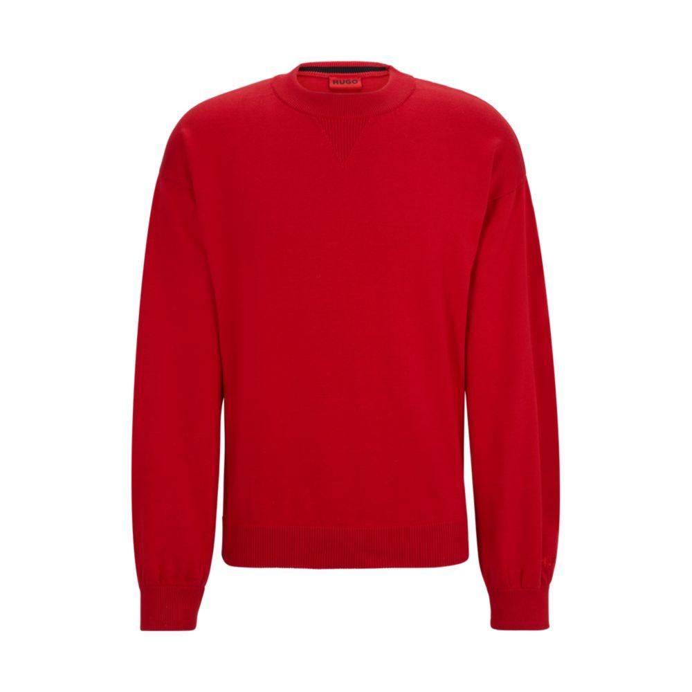 BOSS Hugo BosstNavy/Red on sale Slim Fit Cotton Wool Striped Pullover Sweater Crew Neck