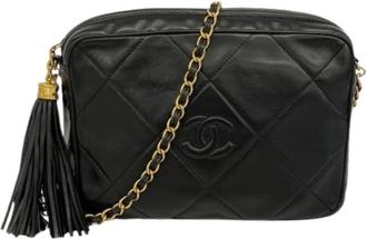 Chanel Pre-owned Cross Body Bags, female, Black, Size: ONE SIZE Pre-owned Vintage Shoulder Bag