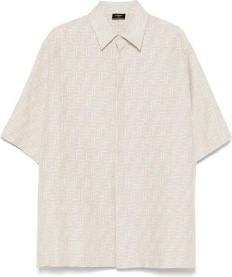 Fendi all-over FF-jacquard shirt - Neutrals