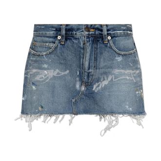 Balenciaga Jeansshorts met vintage-effect - Dames - Korte broeken - Blauw - Maat: W27 Katoen
