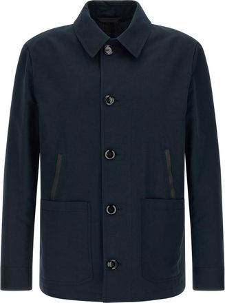 Brioni Blue Shirt Collar Jacket