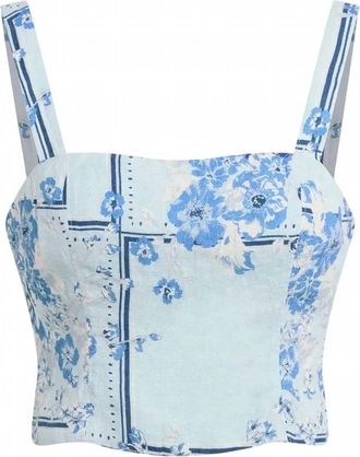 Favorite Daughter Womens There For You Top In Floral Scarf