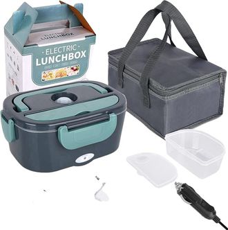 OEM Fiambrera El&eacute;ctrica Con Calefacci&oacute;n, Capacidad De 1,5 L, Compatible Con Doble Voltaje, Color Verde, 1,5 L, 60 W