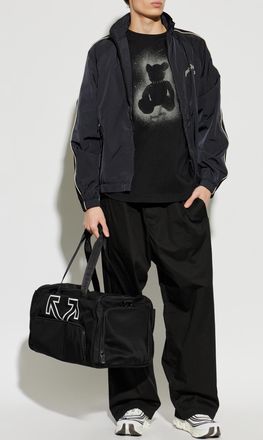 Palm Angels T-shirt With Printed Logo, Mens, Black