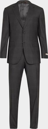 Canali Men & apos;s Wool Tonal Plaid Two-Piece Suit