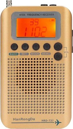 OEM Radio De Aviaci&oacute;n Vhf, Receptor De Radio De Aviaci&oacute;n Multifuncional De Todas Las Bandas Con Pantalla Lcd De 1 Pulgada Con Reducci&oacute;n De Ruido, Bandas D