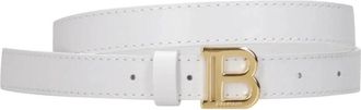Balmain B-buckle Riem - Dames - Riemen - Wit - 2XL - Leer - Accessoires
