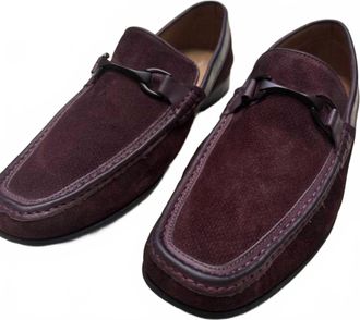 Donald J Pliner Mens Dannie02 Suede Bit Loafers In Oxblood Rd