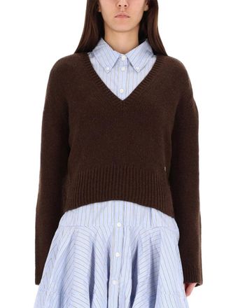 Ganni Pullover mit V-Ausschnitt