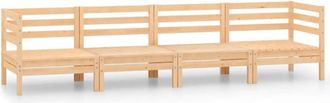 vidaXL 4 Piece Garden Lounge Set Solid Pinewood vidaXL