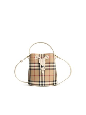 Burberry Vintage Check-emmertas van beige katoenmix