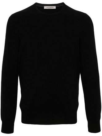 La Fileria Maglione in cashmere con trama sottile - Nero