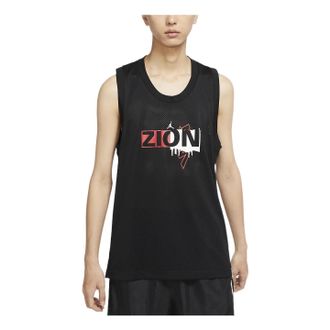 Air Jordan Mens Air Jordan Alphabet Printing Round Neck Pullover Straight Camisole Black Vest DX6583-010