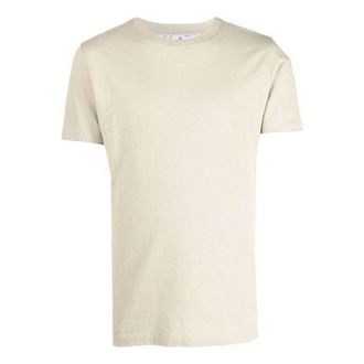 Off-white FW21 Back Arrow Pattern Short Sleeve Ordinary Version Beige OMAA027F21JER0071717