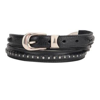 Our Legacy Accessoires, Heren, Zwart, 100 CM, Leer, 2 CM Kogelketting Riem