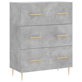 Berkfield Home Sideboard Concrete Grey 69.5x34x90 cm Engineered Wood