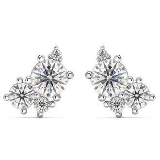 Pompeii3 G/VS 2.50Ct Diamond Studs Bouquet Earrings 14k Gold Lab Grown 11.5mm