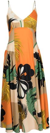 Bambah Amazonia mix-print sleeveless dress - women - Cotton/Viscose - S - Multicolour