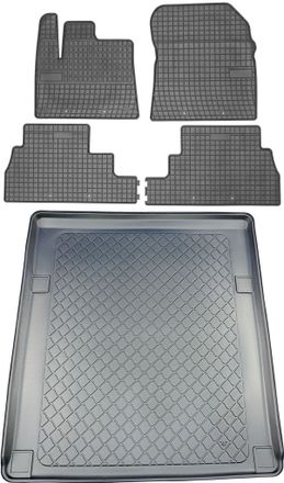 OEM Peugeot Rifter Long Van Desde Junio De 2018. Juego: Alfombrillas De Goma Para Coche + Alfombrilla Para Maletero
