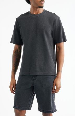 BP. Oversize Waffle T-Shirt in Black at Nordstrom, Size Xx-Large