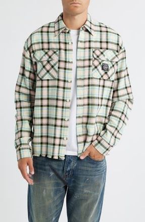 Billionaire Boys Club BB Dust Storm Plaid Button-Up Shirt in Winter White at Nordstrom Rack, Size Xxx-Large
