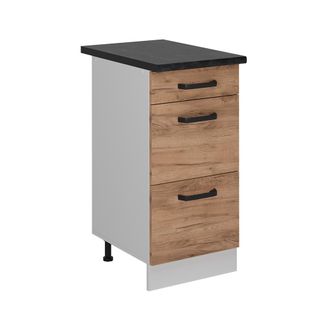 Vicco Mueble Bajo De Cocina R-line, Roble Dorado, 40 Cm Et Antracita