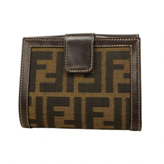 Fendi Dark Brown Nylon Canvas Wallet (Bi-Fold) (Pre-Owned)