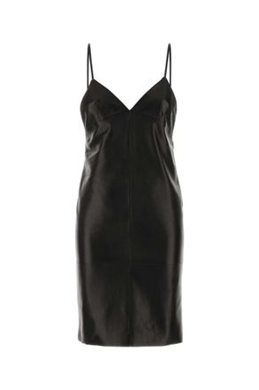 Saint Laurent Black Backless Slip Dress