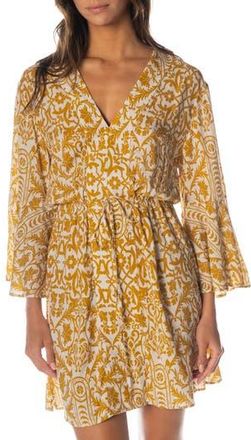 Maaji Amber Bell Sleeve Cover-Up Dress in Dark Yellow at Nordstrom Rack, Size Medium